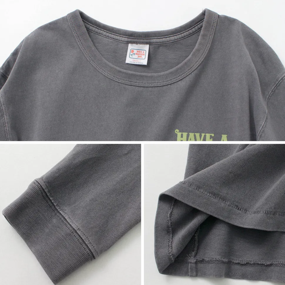 HAVE A GRATEFUL DAY / Tulip & Logo Long Sleeve T-shirt