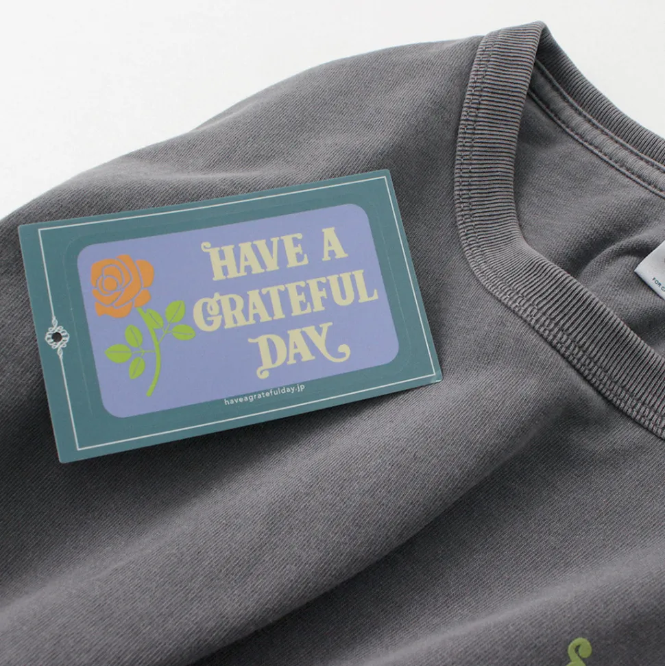 HAVE A GRATEFUL DAY / Tulip & Logo Long Sleeve T-shirt