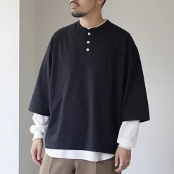 HEALTHKNIT / 2 Pack T-Shirt 7/10 Sleeve + Long Sleeve Waffle