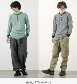 HEALTHKNIT / Basic Waffle Henley Neck Long Sleeve