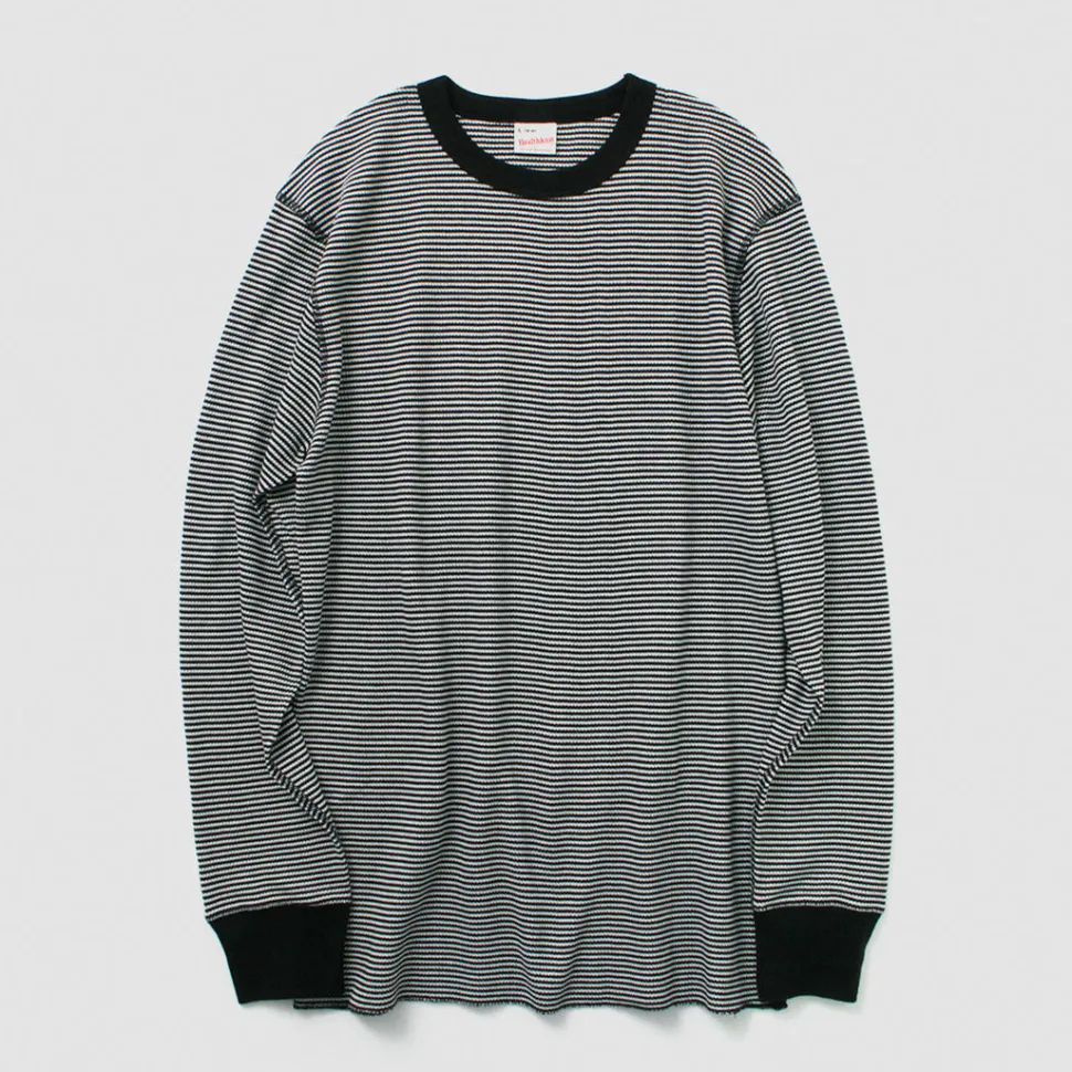 HEALTHKNIT / Basic Waffle Crew Neck Long Sleeve