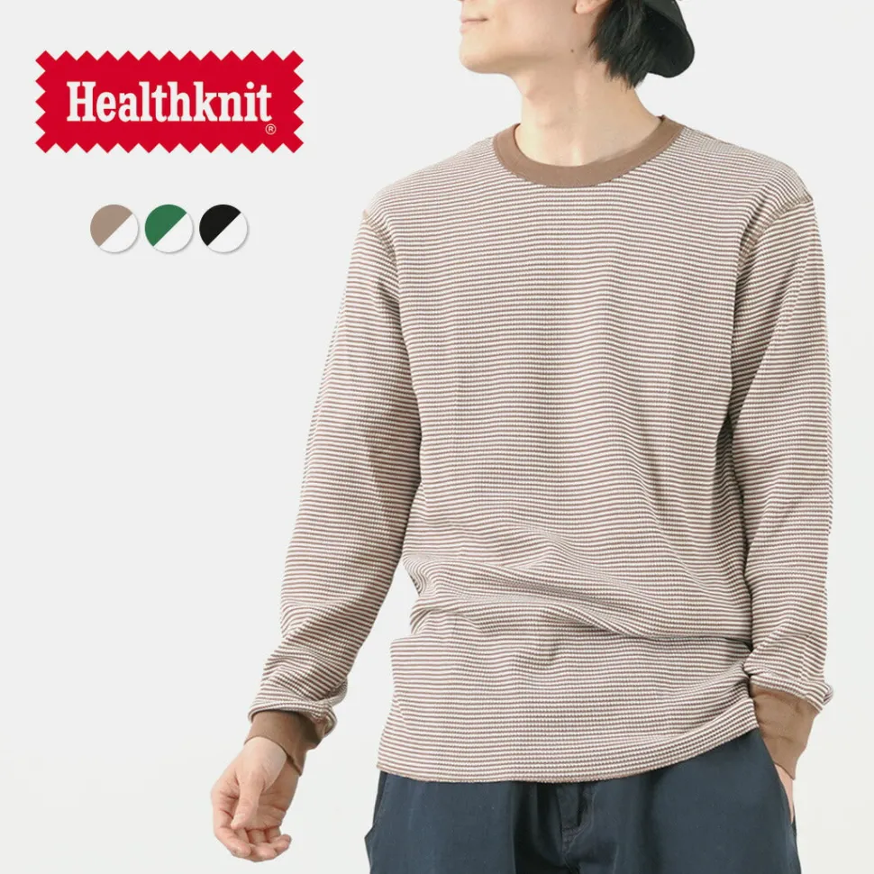 HEALTHKNIT / Basic Waffle Crew Neck Long Sleeve