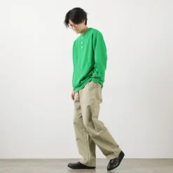 HEALTHKNIT / Classic Sweatshirt Henley Neck Long Sleeve