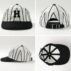 HICOSAKA / Striped 8 Panel Logo Cap