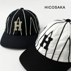 HICOSAKA / Striped 8 Panel Logo Cap