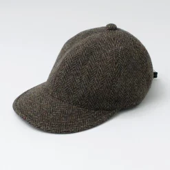 HIGHER / Harris Tweed Herringbone Cap HT24035
