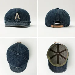 HIGHER / Selvage denim cap with initials badge