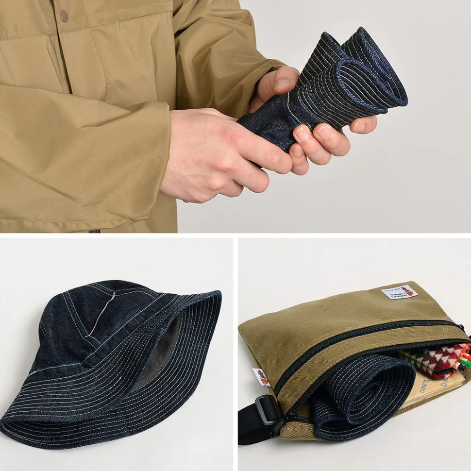HIGHER / Selvage Denim Panel 6 Hat - Onewashed