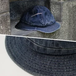 HIGHER / Selvage Denim Panel 6 Hat - Used finish
