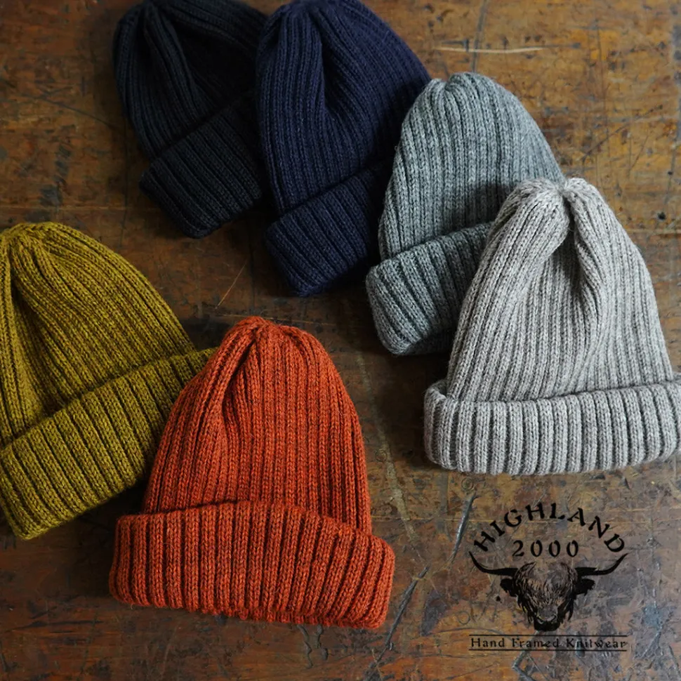 HIGHLAND 2000 / British Wool 2x1 Rib Bobby Cap