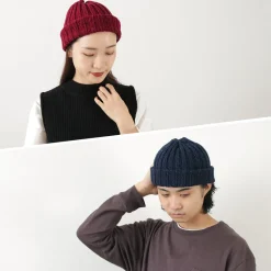 HIGHLAND 2000 / BW nep wool 2ÁE bobby cap (double turn-up)