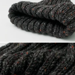 HIGHLAND 2000 / BW nep wool 2ÁE bobby cap (double turn-up)