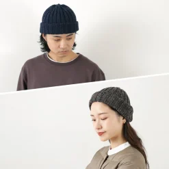 HIGHLAND 2000 / BW nep wool 2ÁE bobby cap (double turn-up)