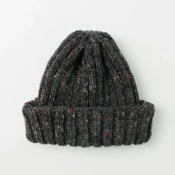 HIGHLAND 2000 / BW nep wool 2ÁE bobby cap (double turn-up)