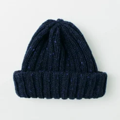 HIGHLAND 2000 / BW nep wool 2ÁE bobby cap (double turn-up)