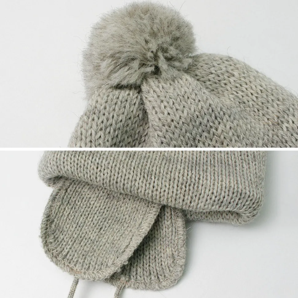 HIGHLAND 2000 / 3G Solid Bobcap Double Ear Cover and Pom Pom and Chin Rope (20cm)