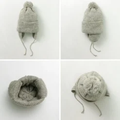 HIGHLAND 2000 / 3G Solid Bobcap Double Ear Cover and Pom Pom and Chin Rope (20cm)