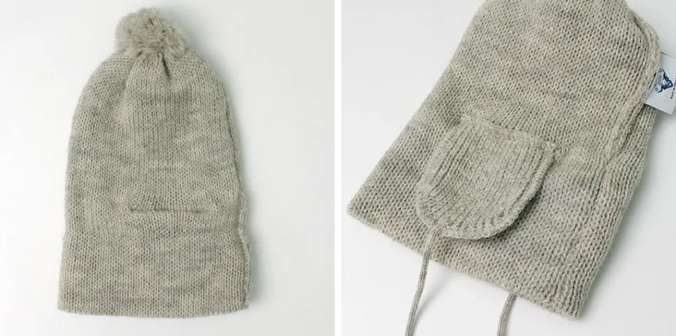 HIGHLAND 2000 / 3G Solid Bobcap Double Ear Cover and Pom Pom and Chin Rope (20cm)