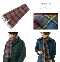 HIGHLAND TWEEDS / Lamb Wool Check Scarf