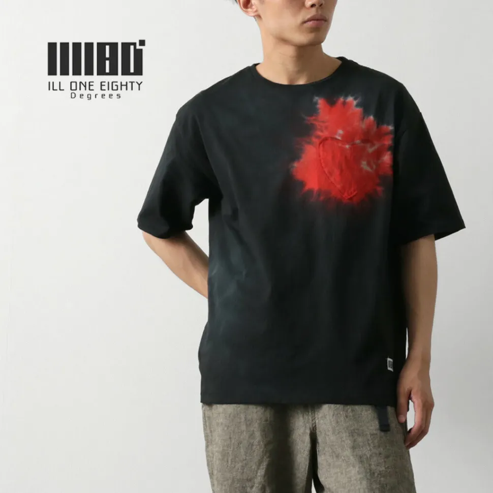 ILL ONE EIGHTY / Tie Dye Heart Pocket Short Sleeve T-Shirt
