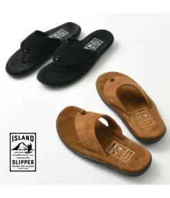ISLAND SLIPPER / Wide strap thong leather sandal