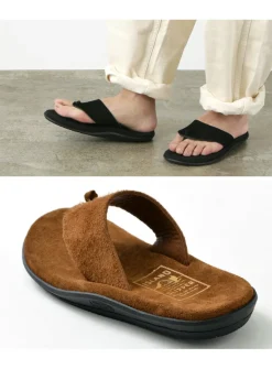 ISLAND SLIPPER / Wide strap thong leather sandal
