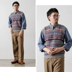 JAMIESONS / Fair Isle V-neck Vest