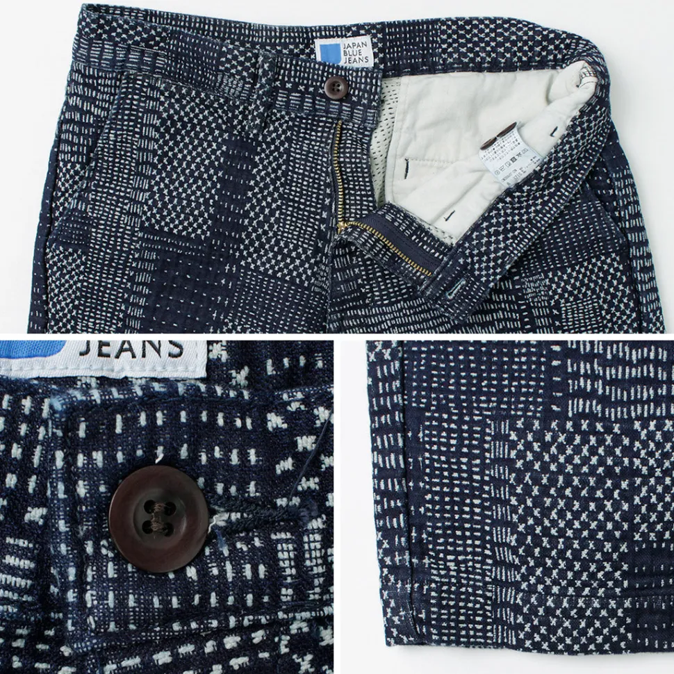 JAPAN BLUE JEANS / Indigo quilted coat Style Sweatshirt Shorts