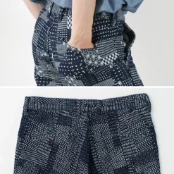 JAPAN BLUE JEANS / Indigo quilted coat Style Sweatshirt Shorts