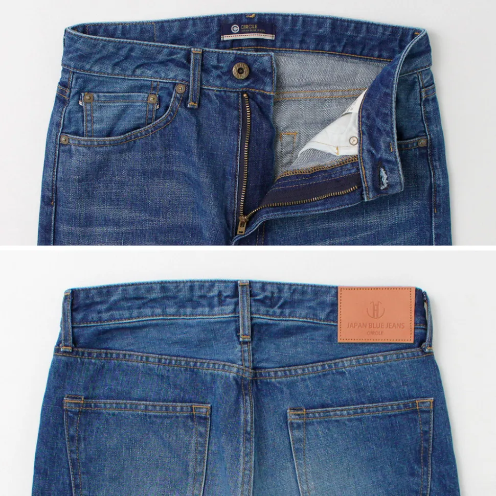 JAPAN BLUE JEANS / J504 Circle Loose 12.5oz African Cotton Selvic Used Wash