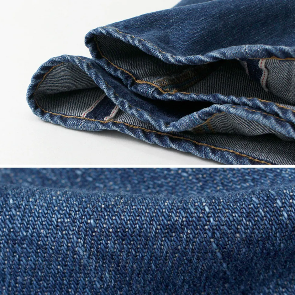 JAPAN BLUE JEANS / J504 Circle Loose 12.5oz African Cotton Selvic Used Wash