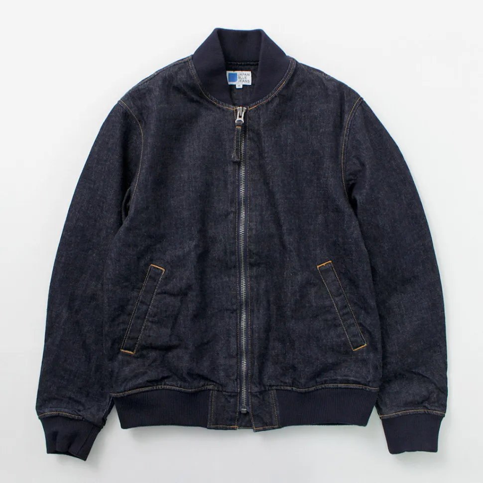 JAPAN BLUE JEANS / 13.5oz Crunch Denim Bomber Jacket