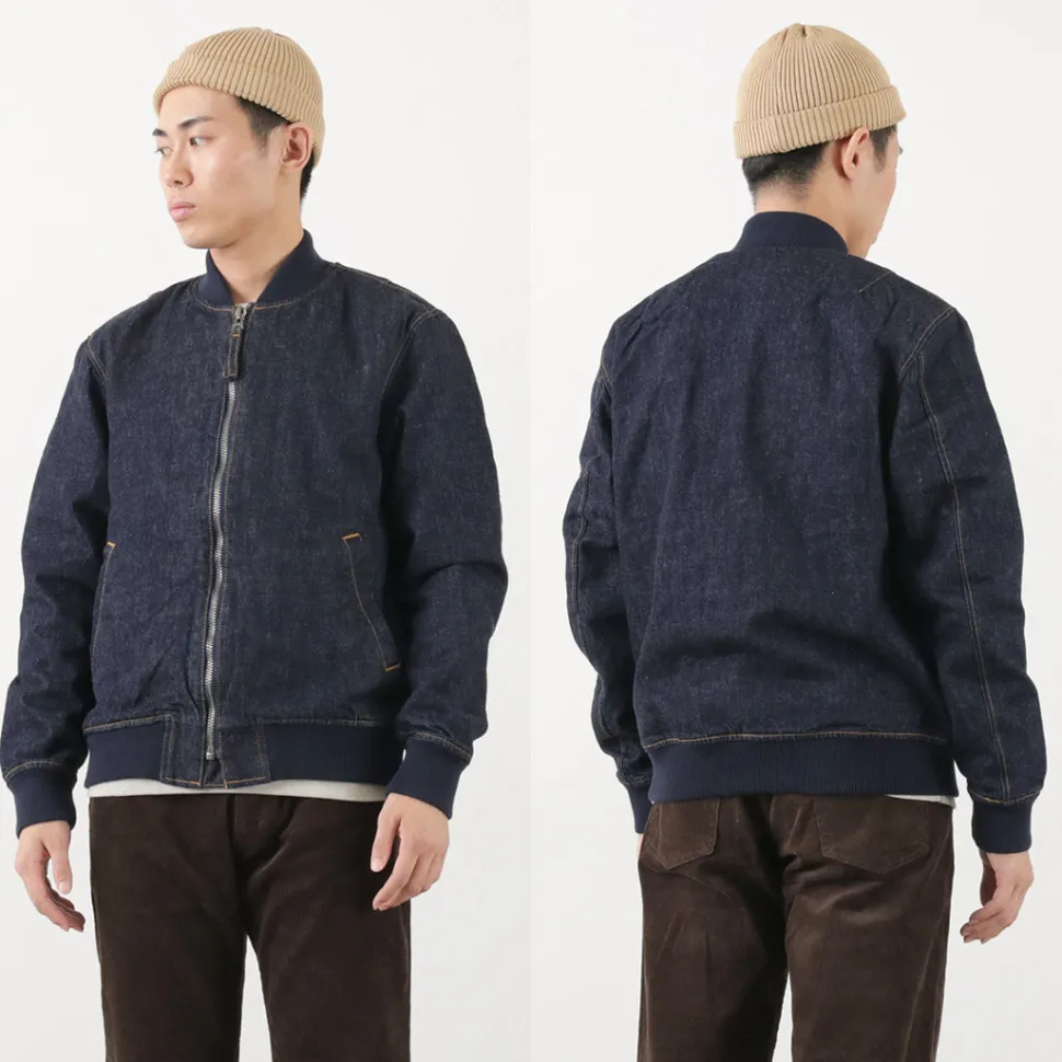 JAPAN BLUE JEANS / 13.5oz Crunch Denim Bomber Jacket