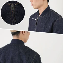 JAPAN BLUE JEANS / 13.5oz Crunch Denim Bomber Jacket