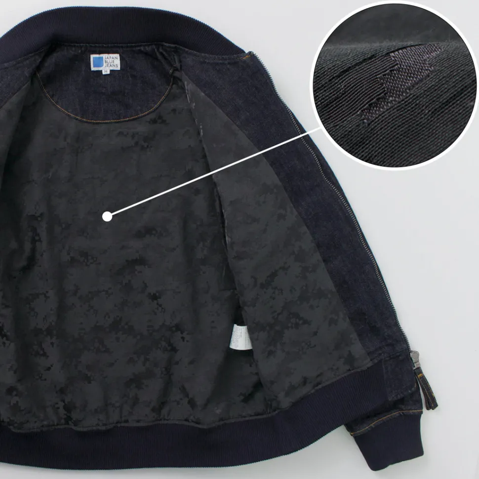 JAPAN BLUE JEANS / 13.5oz Crunch Denim Bomber Jacket