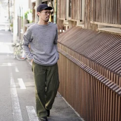 JAPAN BLUE JEANS / Wide Baker Pants Sulphur-dyed Back Satin