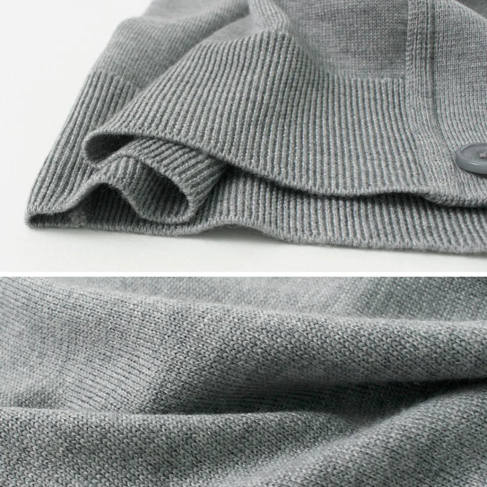 JOHN SMEDLEY / Merino Wool 24 Gauge V-Neck Knit Cardigan