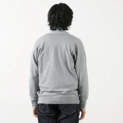 JOHN SMEDLEY / Merino Wool 24 Gauge V-Neck Knit Cardigan