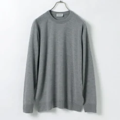 JOHN SMEDLEY / Merino Wool 24 Gauge Crew Neck Knit