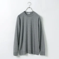 JOHN SMEDLEY / Merino Wool 24 Gauge Crew Neck Knit