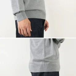 JOHN SMEDLEY / Merino Wool 24 Gauge Crew Neck Knit