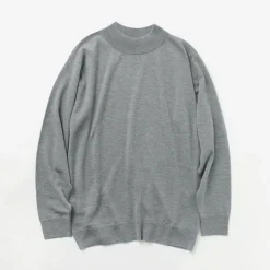 JOHN SMEDLEY / Merino Wool 24 Gauge Mock Neck Knit