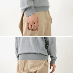 JOHN SMEDLEY / Merino Wool 24 Gauge Mock Neck Knit