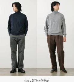 JOHN SMEDLEY / Merino Wool 30 Gauge Turtleneck Knit MODERN FIT