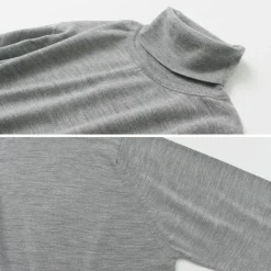 JOHN SMEDLEY / Merino Wool 30 Gauge Turtleneck Knit MODERN FIT