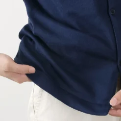 JOHN SMEDLEY / Sea Island Cotton 30 Gauge Knit Shirt