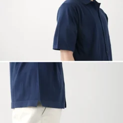 JOHN SMEDLEY / Sea Island Cotton 30 Gauge Knit Shirt