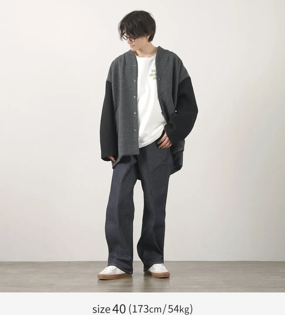 KELEN / Collarless Egg Jacket