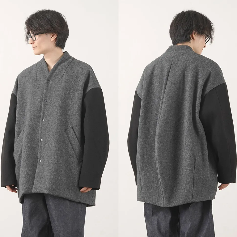 KELEN / Collarless Egg Jacket