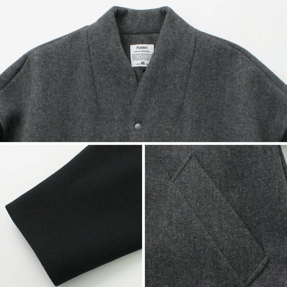 KELEN / Collarless Egg Jacket